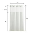 thumbnail image 6 of River Dream White Fabric Shower Curtain or Liner with Sheer Window, No Snap in Liner Needed,Machine Washable,Stall Long-54 x 80 inches, 6 of 6