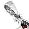 thumbnail image 2 of 925 Sterling Silver Heart Shaped CZ Star of David Pendant Necklace Multi-Color CZ, 2 of 2