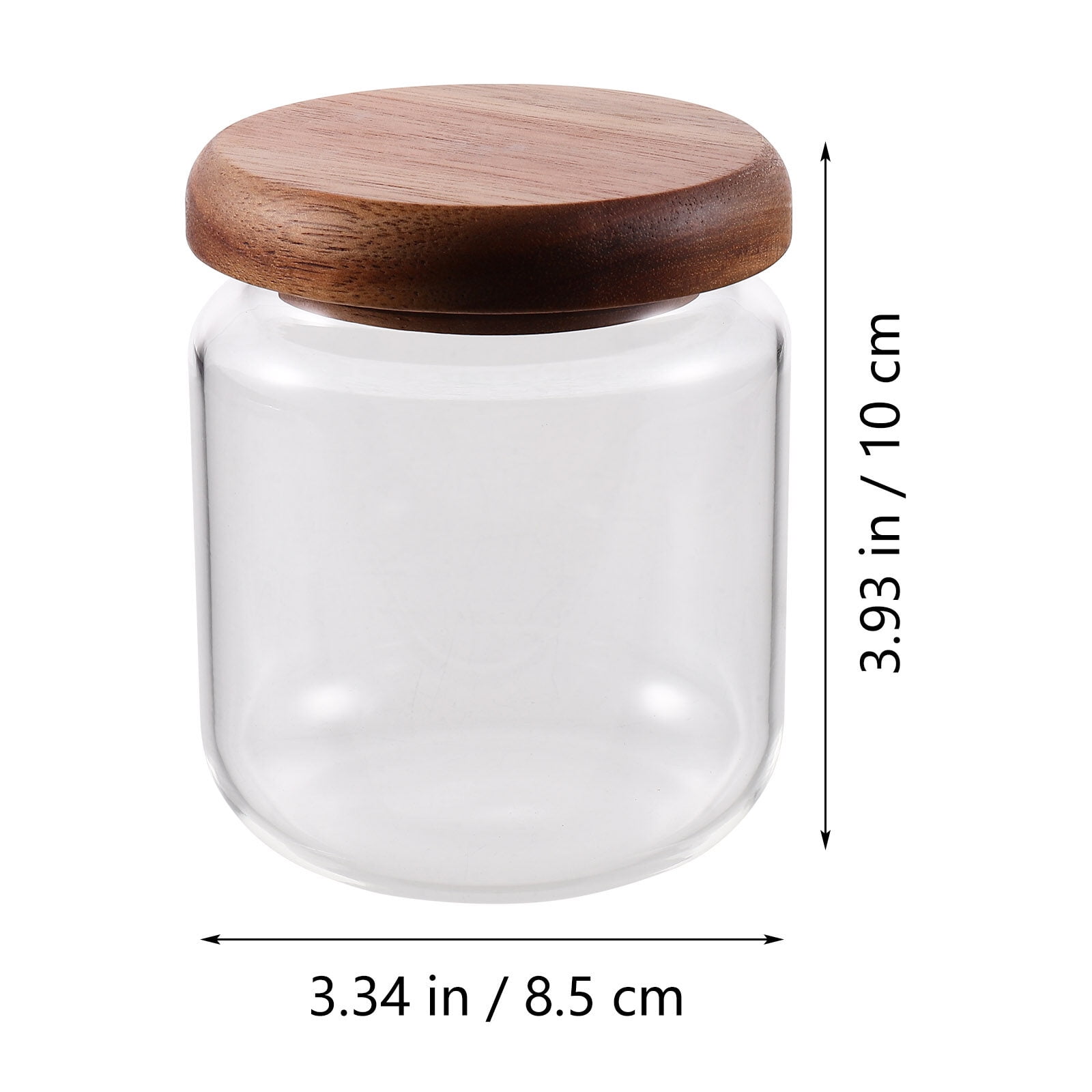 Glass Tea Container Clear Storage Canister Glass Jar with Lid Dry Fruit Holder Glass Canister