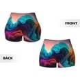 thumbnail image 5 of Lsque Colorful Surreal Landscape Pattern High Waisted Biker Shorts for Women-Tummy Control Fitness Athletic Workout Running Yoga Gym Shorts,Moisture-Wicking-Large, 5 of 9