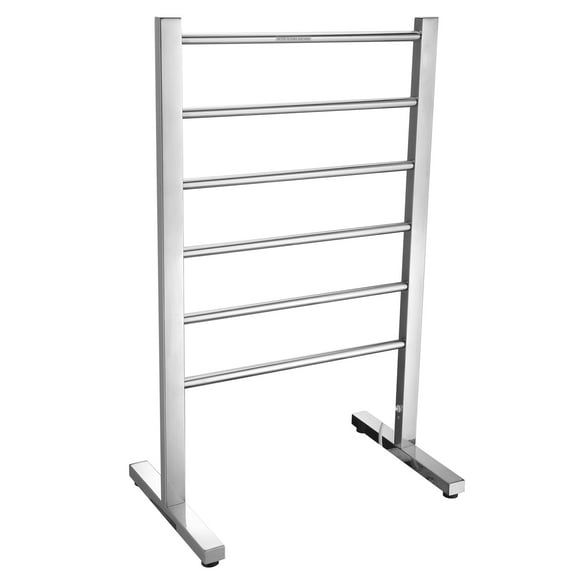 ANZZI Riposte 6-Bar Floor Mount Electric Towel Warmer - Polished Chrome