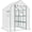 White, variant on Walk-In Portable Greenhouse with Shelves, 4.6 x 4.7 Outdoor Plant House, Water/UV Resistant Steel Frame, White