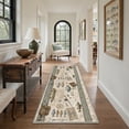 thumbnail image 5 of GENIMO 8'x10' Area Rug for Living Room, Large Machine Washable Non Slip Low Pile Rug for Bedroom Dining Room, Contemporary Animal Print, Antique Beige, 5 of 5