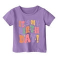 thumbnail image 3 of Toddler Clothes For Girls Letter Toddler Girl Short Sleeve Shirt Crewneck Toddler Girl Clothes Summer Shirts For Girls 2-3 Years Cute&nbsp;Girl&nbsp;Clothing, 3 of 3