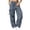 Grey, variant on Womens Parachute Pants Wide Leg Baggy Pants Y2K Elastic Waist Jogger Sweatpants Track Pants Streetwear