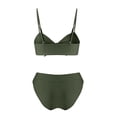 thumbnail image 5 of Tiqkatyck Bikini Sets for Women Clearance, Women's Casual High Waisted 2 Piece Bikini Sets Bow Bathing Suit for Women, Swim Suits for Women 2024 Green XL, 5 of 5