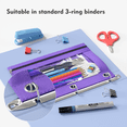thumbnail image 3 of DoDoMagxanadu 3 Ring Binder Pencil Pouch with Zipper, Pencil Case with Rivet Enforced 3 Ring for School Supplies, 20 pack Clear Window Pencil Bag for Binder, 3 of 8