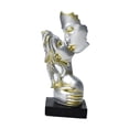 thumbnail image 2 of Escultura de beso de pareja, adorno artesanal, regalo para novia, figura de amor novedosa. Champán, 2 of 9
