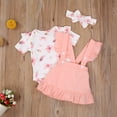 thumbnail image 6 of Seyurigaoka Baby Girl’s Floral Jumpsuit Solid Color Suspender Skirt and Headband, 6 of 6