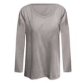 thumbnail image 3 of Women's Peach Heart Bat Sleeve T Shirt V Neck Loose T Shirt Womens Neck Tops Long Sleeve Yoga Shirts Women Hiking Shirts Women Short Sleeve Scrub Jackets Casual Women T Shirt Tech Shirt Swim Tops, 3 of 4