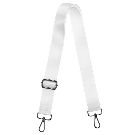 Uxcell Purse Strap Replacement, 29.5-55" Crossbody Shoulder Strap(White, Black Buckle)