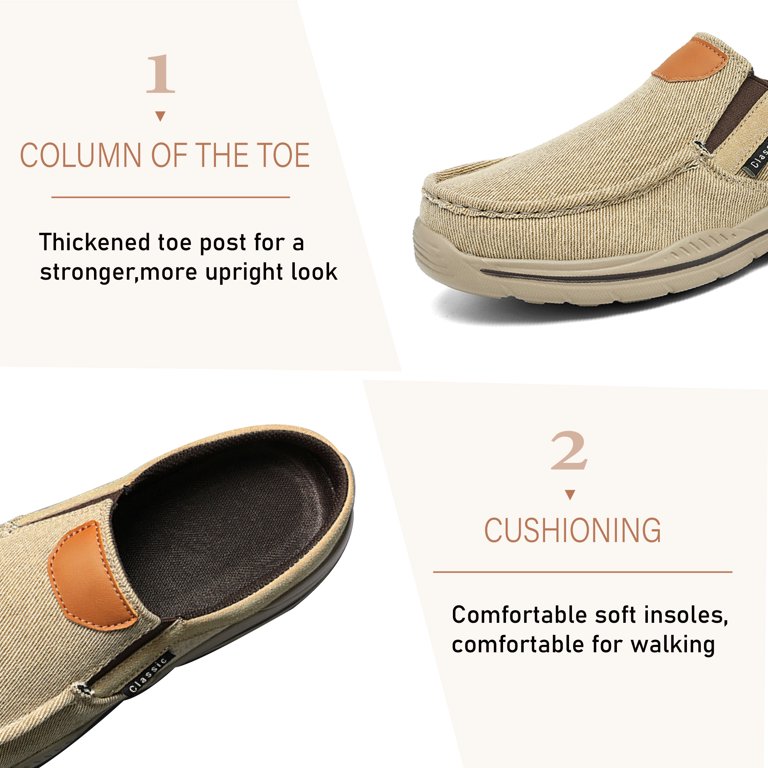 Mens Casual Anti Slip Loafers Hiking Outdoor Canvas Flat  display picture 1