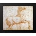 thumbnail image 2 of Raphael 18x15 Black Modern Framed Museum Art Print Titled - Study of One of The Quirinal Marble Horses, 2 of 5
