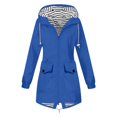 thumbnail image 2 of EliteGoogv Womens Hooded Trench Coats Long Belted Jackets For Women Travel Outerwear Casual Jackets Blue L, 2 of 5