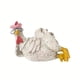 thumbnail image 1 of Inteprter Estatua de pollo de resina, decoración de jardín, decoraciones de gallina, gallo y pollo, adecuada para oficina, escritorio, con Decoración blanco Gallina reclinada, 1 of 6
