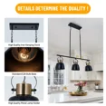 thumbnail image 4 of AFANQI Vintage Bowl Shape Chandelier 3-Light Pendant Ceiling Fixture Hanging Fixtures, 4 of 20