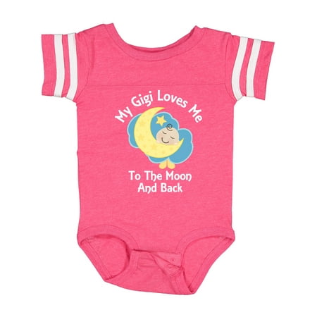 

Inktastic Gigi Loves Me to the Moon and Back Gift Baby Boy or Baby Girl Bodysuit