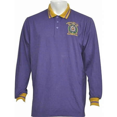 psi omega phi golf polo buffalo dallas tee solid sleeve xl purple mens long color cultural exchange dialog displays option