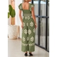 thumbnail image 2 of Mono Happy Sailed Dressy para mujer con cuello cuadrado, color verde, 2 of 6