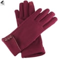 thumbnail image 3 of PULLIMORE Winter Warm Knit Gloves for Women Touchscree Soft Lining Texting Gloves (Red), 3 of 9