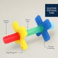 thumbnail image 4 of Teether Itzy Ritzy Teensy Tube, silicona suave, arcoíris, 4 of 7
