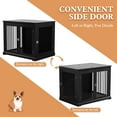 thumbnail image 3 of Furniture Style Dog Crate with Cushion, Dog Kennel Medium, Pet Crates, Dog Cage for Small and Medium Dogs, Decorative Dog Kennel with Flip-top Plate, Chew-Proof Metal Bars, Black, 3 of 7