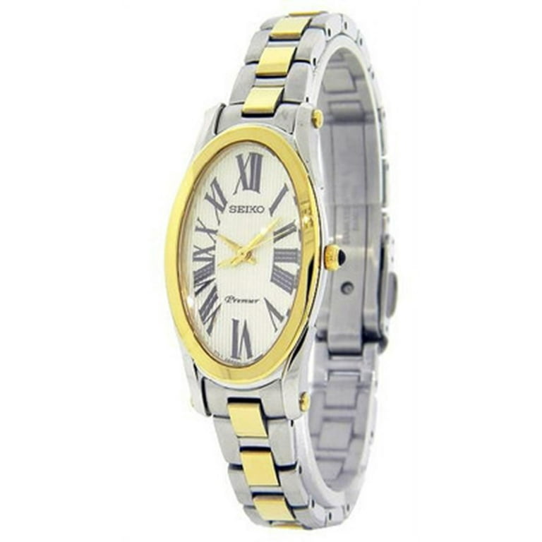 Seiko SXGN64 Women's Premier Silver Stripe Dial Two Tone Steel