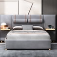 thumbnail image 2 of Queen Size Bed Frame | Power Outlets, USBs and Storage Shelves | Durable and Comfortable Bedroom Centerpiece, 2 of 2