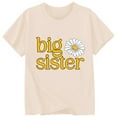 thumbnail image 3 of WEIYLL Toddler Girls Graphic Tees T Shirts Casual Letter Big Sister Flower Round Neck Short Sleeved Clothes for 1-2 Years, 3 of 3