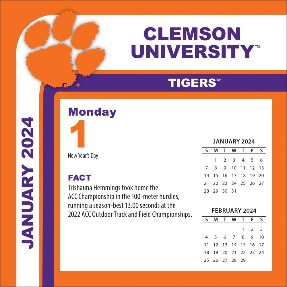 Clemson Tigers 2024 Box Calendar (Other)
