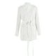 thumbnail image 1 of Sexy Long Sleeve Slim Fit V-Neck Blazer With Belt White Black S M L, 1 of 4