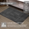 thumbnail image 3 of Home Weavers Classy Bathmat 100% Cotton Tufted Bath Rug, Extra Soft and Absorbent Bath Rugs, Bath Carpet, Machine Wash, bath rug for Bathroom, 17"x24" Rectangle, Gray, 3 of 9