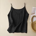 thumbnail image 2 of Landzoo Vest For Women Solid Color Sleeveless V-Neck Undershirt Summer Breathable Women Tank Tops Size L Black, 2 of 3