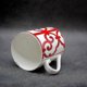 thumbnail image 4 of Black Taza de café de porcelana de hueso de estilo europeo, tazas de té de la tarde de porcelana de hueso de alta calidad (rojo), 4 of 5