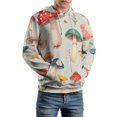 thumbnail image 5 of Watercolor Mushroom Pattern 3D Print Hoodie Men Women Autumn Thin Pullover Sweatshirt Vintage Streetwear Tops, 5 of 6