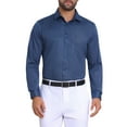 thumbnail image 4 of CAMISA DE NEGOCIO DE MANGA LARGA CON BOTONES PARA HOMBRE INSPIRAR CHIC, TALLA S, AZUL OSCURO, 4 of 5