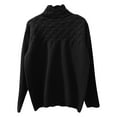thumbnail image 2 of Gibobby Suéter de Punto Suéter de cuello para mujer Suéter de cuello vuelto para mujer (Negro, M), 2 of 4