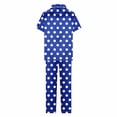thumbnail image 4 of Tnhcen Women's 2 Piece Cotton Pajama Set Short Sleeve Sleepwear Top Pants Print Nightwear Set S-2XL, 4 of 6