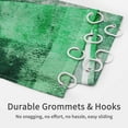 thumbnail image 3 of Emerald Green Shower Curtains with Hooks, Abstract Ombre Shower Curtain for Dark Green Bathroom Decor, Vintage Country Grunge Style, Paint Brush Bathtub Decor, 72 x 72, 3 of 6