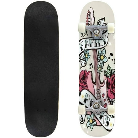 Family Rocks Girls Tshirt Screenprint Outdoor Skateboard Longboards 31 x8  Pro Complete Skate Board Cruiser price history on PriceWatchPro