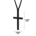 thumbnail image 4 of Men's Black Cross Pendant & Curb Chain Stainless Steel Necklace Set, 4 of 5
