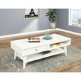 thumbnail image 4 of 48" White Rectangular Coffee Table With Drawer, 4 of 5