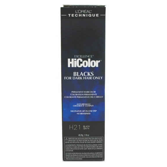 Loreal Excel Hicolor H21 Tube Black Onyx 1.74Oz (6 Pack)