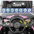 thumbnail image 4 of VIBESPARK 24V Ride on Toys for Kids, Ride on Cars with Remote Control, Powered Ride on Electric Car w/ Bluetooth, Music Player, LED Lights, Pink, 4 of 6