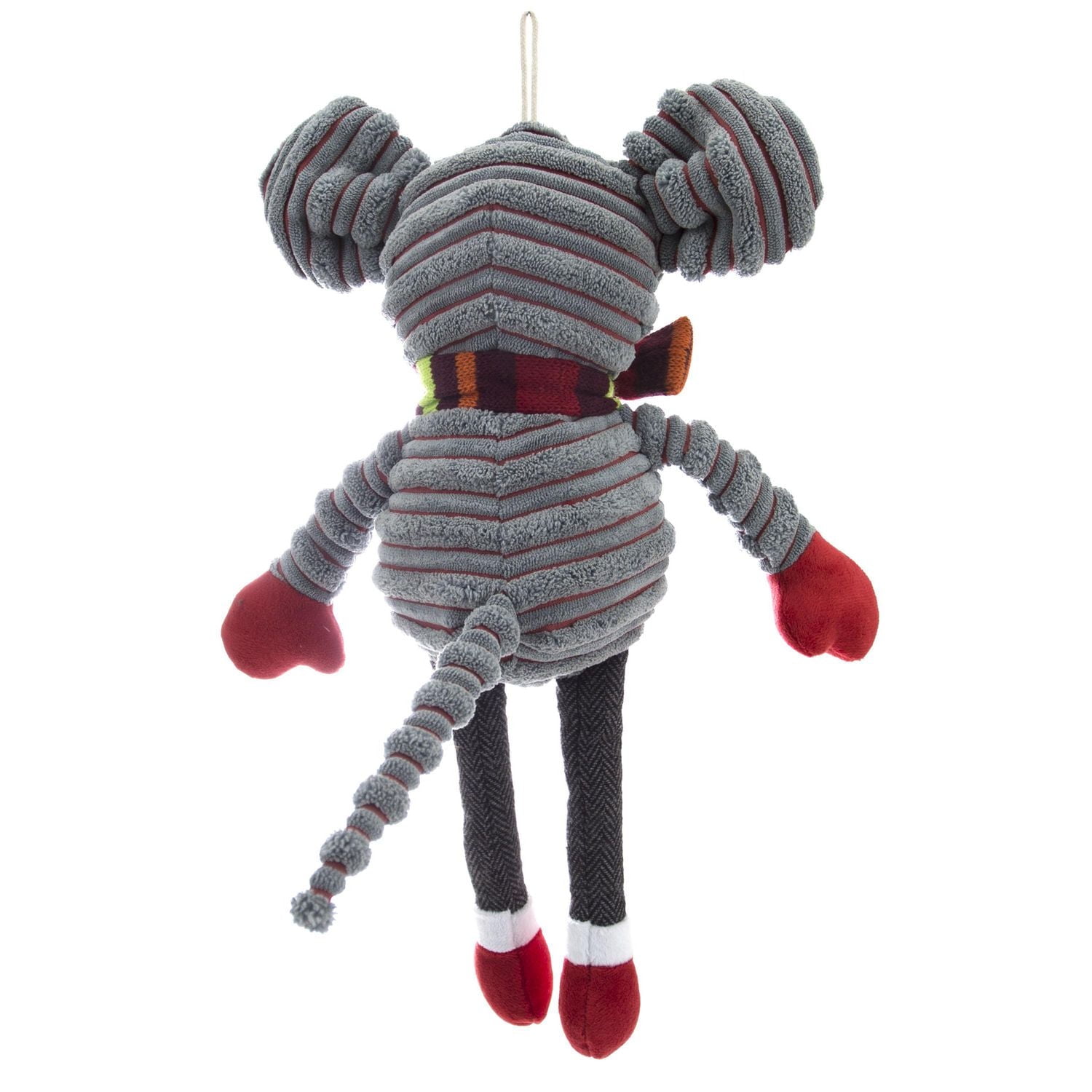 Holiday Time Squeaky Stuffed Dog Toy - Mouse