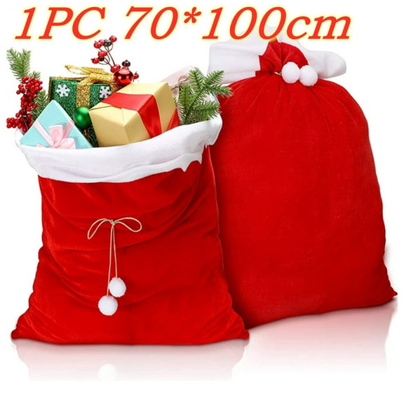 Santa Sack Large Velvet Santa Bag Santa Sacks Drawstring Christmas Bags Christmas Gift