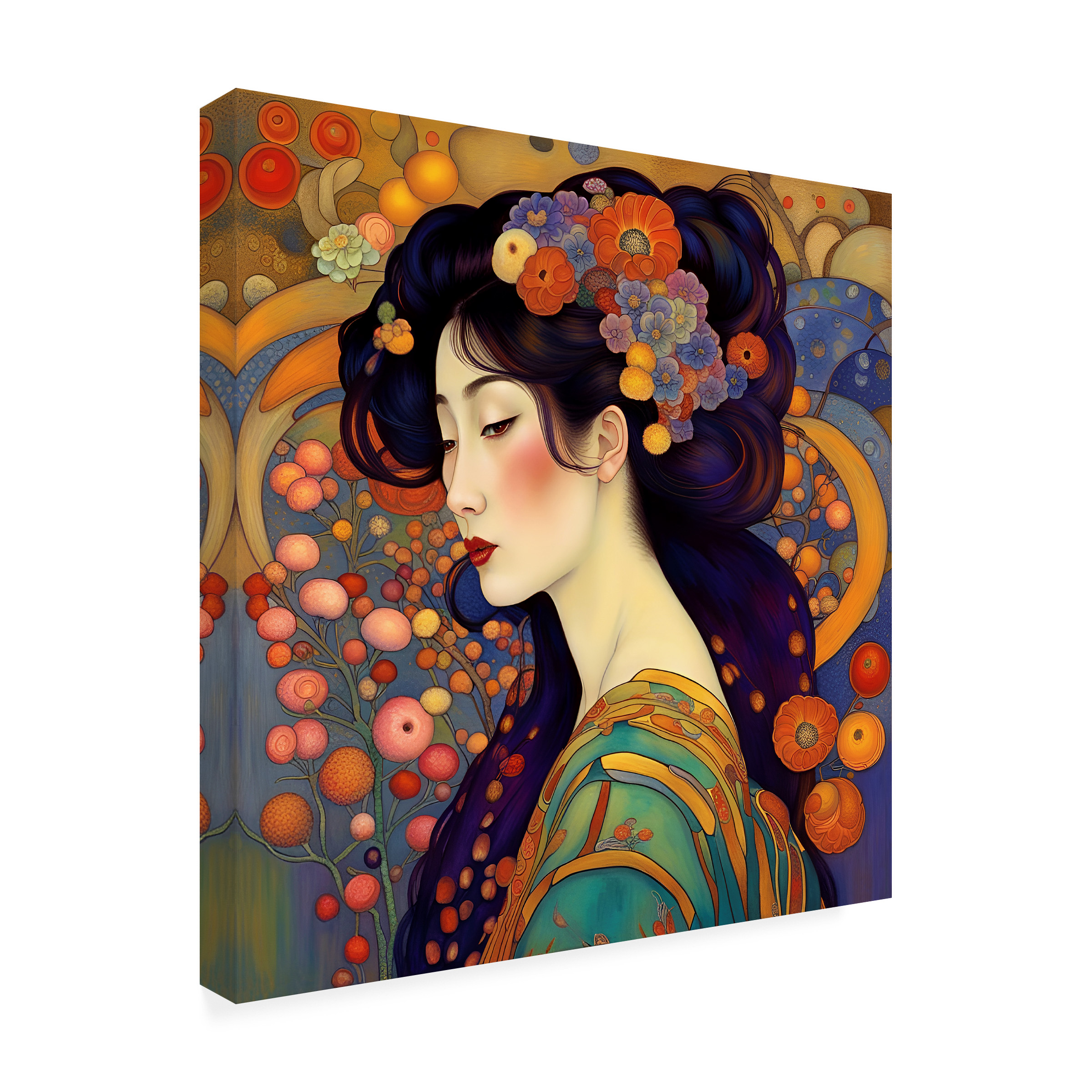 Canvas Wall Art - Tina Lavoie 'Art Nouveau Beauty XX' Wall Art for Living Room, Bedroom, or Office DÃ©cor by Trademark Fine Art - 35 x 35 Inches