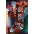 thumbnail image 2 of Johannes Molzahn 11x14 Gold Ornate Wood Frame and Double Matted Museum Art Print Titled - Another Station (Andere&nbsp;Station) (1920), 2 of 4