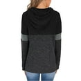 thumbnail image 4 of Qaspx Lightweight Womens Hoodies Color Block Hooded Sweatshirts Long Sleeve Shirts Tops, 4 of 7