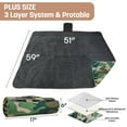 thumbnail image 6 of Tirrinia Waterproof Outdoor Blanket with Sherpa Lining, Camo/Black, 51''X 59'', 6 of 8